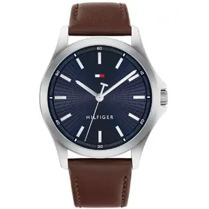 Montre Homme Tommy Hilfiger Bruce - 1710669 Bracelet Cuir Marron pas cher