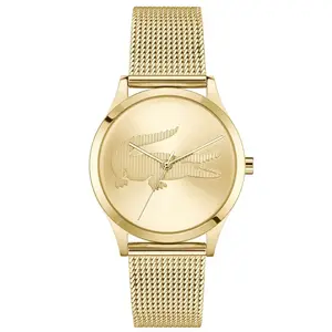 Lacoste Montre Femme Lacoste Crocodelle - 2001416 Bracelet Acier Doré pas cher