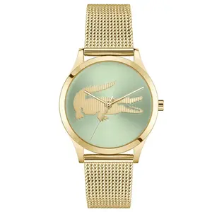 Lacoste Montre Femme Lacoste Crocodelle - 2001417 Bracelet Acier Doré pas cher