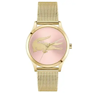 Lacoste Montre Femme Lacoste Crocodelle - 2001418 Bracelet Acier Doré pas cher