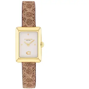 Coach Montre Femme Coach Mara - 14504617 Bracelet Cuir Marron pas cher