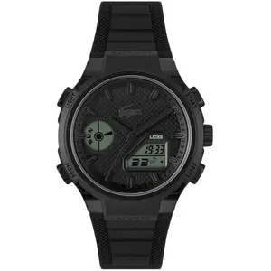 Lacoste Montre Homme Lacoste LC33 - 2011447 Bracelet Silicone Noir pas cher