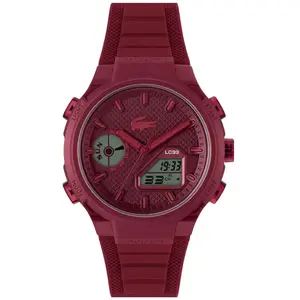 Montre Homme Lacoste LC33 - 2011450 Bracelet Silicone Rouge pas cher