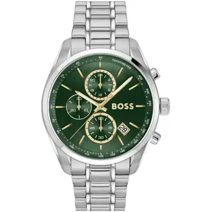 Montre Homme Boss Grand Prix 44 - 1514266 Bracelet Acier Argent pas cher