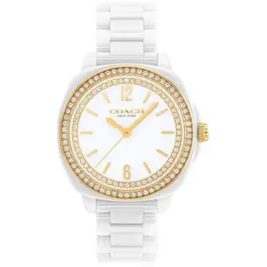 Coach Montre Femme Coach Kitt - 14504562 Bracelet Céramique BlancVendu par3suisses