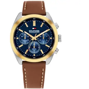 Montre Homme Tommy Hilfiger Hudson - 1710720 Bracelet Cuir Marron pas cher