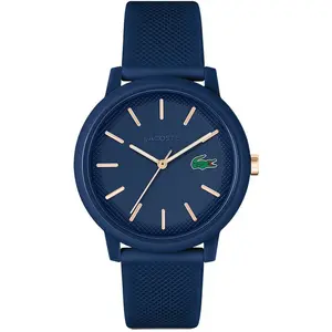Montre Homme Lacoste Montres LACOSTE.12.12 2011234 - Bracelet Silicone Bleu pas cher