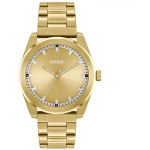 Montre Homme Hugo #Bright - 1530354 Bracelet Acier Doré pas cher
