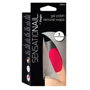 Sensationail Vernis Gel Semi Permanent Removal Wraps 3 Lot de 10 Wraps pas cher