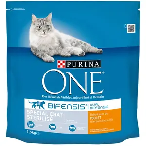 1,5kg Chat Stérilisé poulet PURINA ONE - Croquettes pour chat