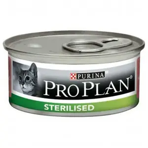 Comparateur de prix : Purina 24x85g Sterilised thon, saumon Pro Plan - Pâtée pour chat