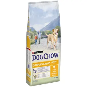 Comparateur de prix : CROQUETTES CHIEN ADULTE COMPLET/CLASSIC POULET DOGCHOW 14KG - DOG CHOW