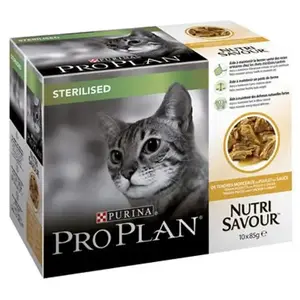 Comparateur de prix : PURINA PRO PLAN Nutrisavour Sterilised pour chat - poulet 10 x 85 g