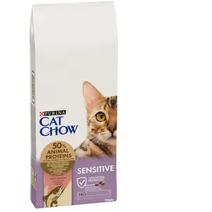 4415 PURINA Cat Chow Special Care Sensitive, saumon pour chat - 15 kg pas cher