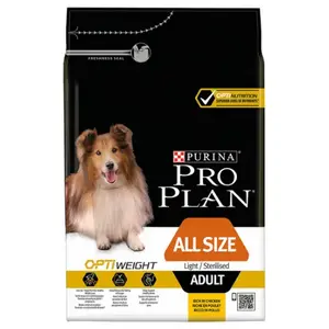 Comparateur de prix : Purina pro plan all size adult light sterilised optiweight poulet 14kg