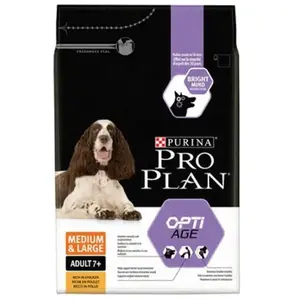 Comparateur de prix : Purina PRO PLAN 7+ Optiage - Croquettes au poulet - Pour chien adulte - 14 kg