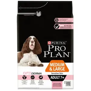 Comparateur de prix : Croquettes Proplan Medium & Large Adult 7+ Sensitive Skin Saumon - 3kg
