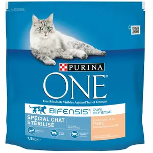 Comparateur de prix : 1,5kg Chat Stérilisé truite PURINA ONE - Croquettes pour chat