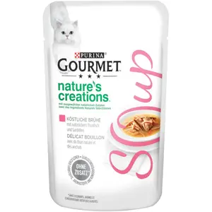 Purina 32x40g Mégapack Gourmet Soup thon, anchois - Pâtée pour chat pas cher