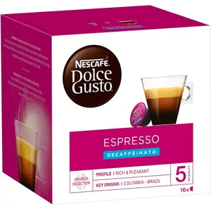 Capsules de café avec étui Nescafé Dolce Gusto 60658 Espresso Decaffei... pas cher