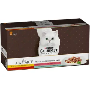 Comparateur de prix : 60x85g Mégapack PURINA Gourmet À la Carte Recettes du chef - Pâtée pour chat