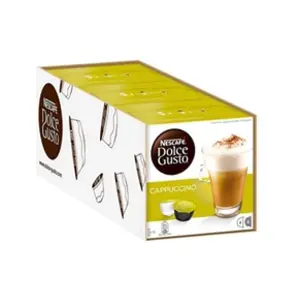 Comparateur de prix : Nescafé Dolce Gusto Cappuccino, Café au Lait, Capsule de Café, 16 Capsules (8 Portions)