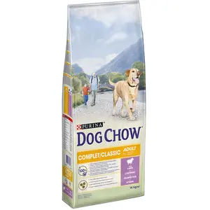 Comparateur de prix : CROQUETTES CHIEN ADULTE COMPLET/CLASSIC AGNEAU DOGSHOW 14KG - DOG CHOW