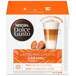 Comparateur de prix : Capsules de café NESCAFÉ® Dolce Gusto® Caramel Latte Macchiato, 8+8 pcs.