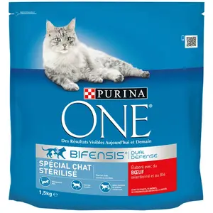 1,5kg Chat Stérilisé boeuf PURINA ONE - Croquettes pour chat pas cher