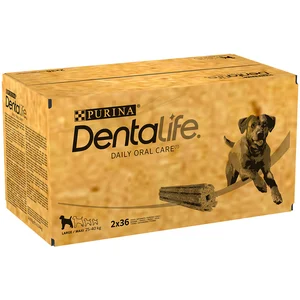 72 bâtonnets (24x106g) PURINA Dentalife à mâcher, pour chien de grande taille (25-40kg) pas cher