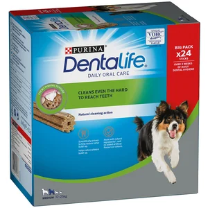 8x69g PURINA Dentalife Bâtonnets à mâcher de taille moyenne 24 bâtonne... pas cher