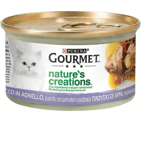 Lot Gourmet Nature's Creations 24 x 85 g pour chat - agneau, tomateVendu paramazon