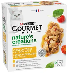 Gourmet Nature's Creations 8 x 85 g pour chat - poulet, dinde pas cher