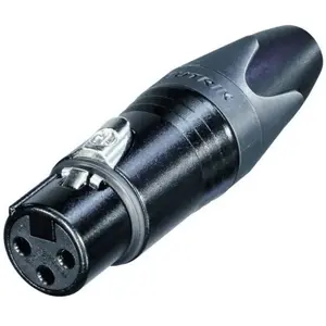 Fiche connecteur XLR 3 broches Femelle noir - Neutrik NC3FXX-BAG pas cher