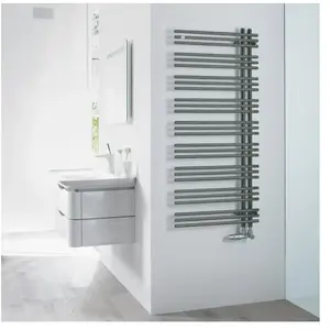 Zehnder Yucca Asym Sèche-serviettes, fonctionnement mixte ou à eau cha...