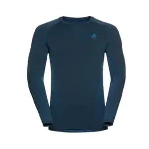 Odlo Top Crew Neck Long Sleeve bleu XL pas cher