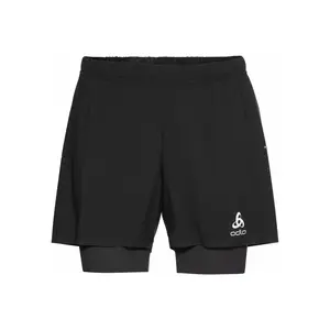 Odlo Short de running 2-en-1 Zeroweight 12 cm pour homme, L, noir pas cher