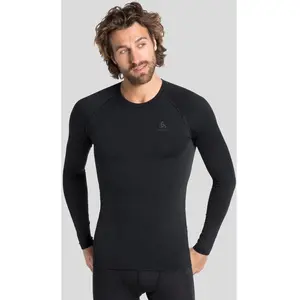 Comparateur de prix : T-shirt Odlo BL Top Crew Performance Warm manche longue noir - M