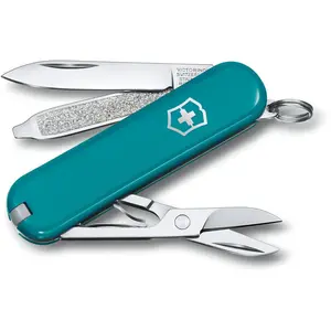 Comparateur de prix : Victorinox Classic SD Mountain Lake - Couteau Suisse de poche 58 mm - 7 fonctions