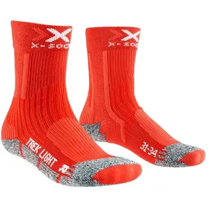 X-Socks Trek XCTN - Chaussettes randonnée enfant Grey / Orange 27 - 30 pas cher