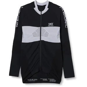 X-Bionic Invent 4.0 T-Shirt Maillot de Compression de Cyclism Zippé Manches Longues Tee vélo VTT Homme, Black/Charcoal, FR : 2XL (Taille Fabricant : XXL)Vendu paramazon