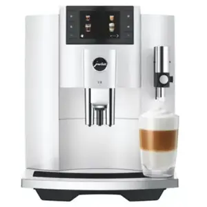 Comparateur de prix : Cafetière superautomatique Jura E8 Piano White (EC) Blanc 1450 W 15 bar 1,9 L