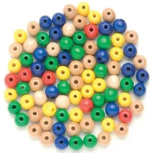 Glorex perles en bois, diam?tre 10 mm, mlange multicolore 61654057