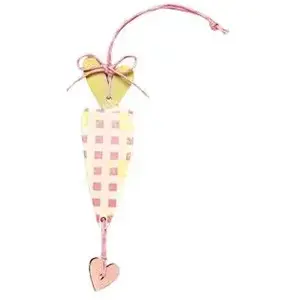 Glorex Carotte plate en bois - Rose à Carreau - 10,5 x 2,6 cmVendu parscrapmalin