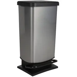 Comparateur de prix : SUNDIS Poubelle de cuisine Paso 40 L - Décor carbone - Ouverture pédale