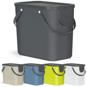 Comparateur de prix : Rotho poubelle Système de recyclage des déchets ALBULA 25 l blanc  trashcan