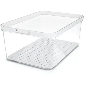 BUT Boîte de rangement 4,65L Blanc / Transparent pas cher