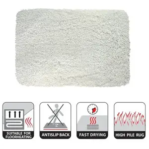 Comparateur de prix : Spirella Tapis de bain Microfibre HIGHLAND 60x90cm Blanc