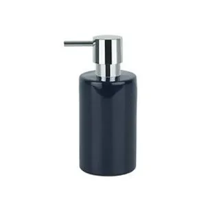 Comparateur de prix : Spirella Distributeur de savon en Grès - TUBE - Noir - 16x7x7 cm