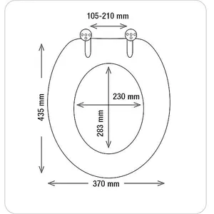 Abattant WC MDF ELEPHANT - Spirella - Charnières Inox GrisVendu paramazon